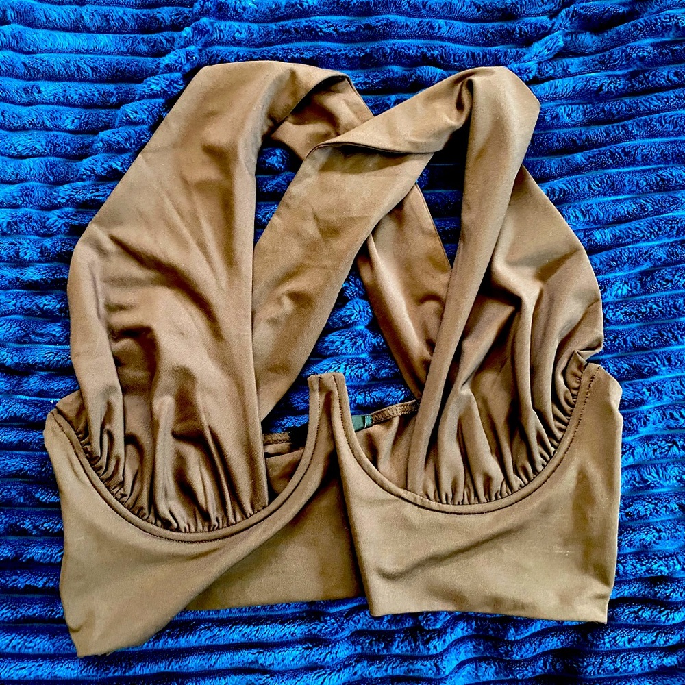 Brown straps top